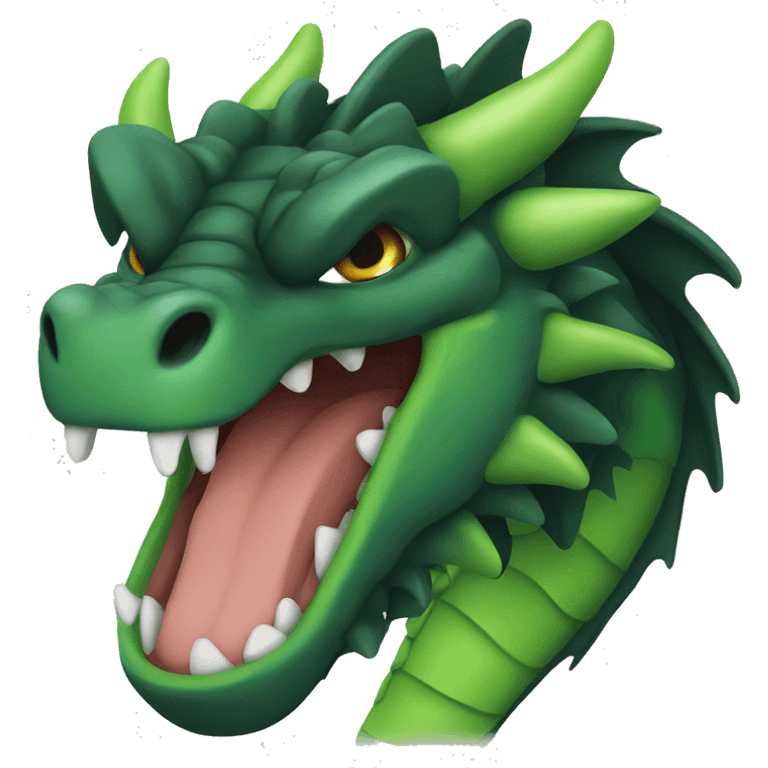 Black and green dragon emoji