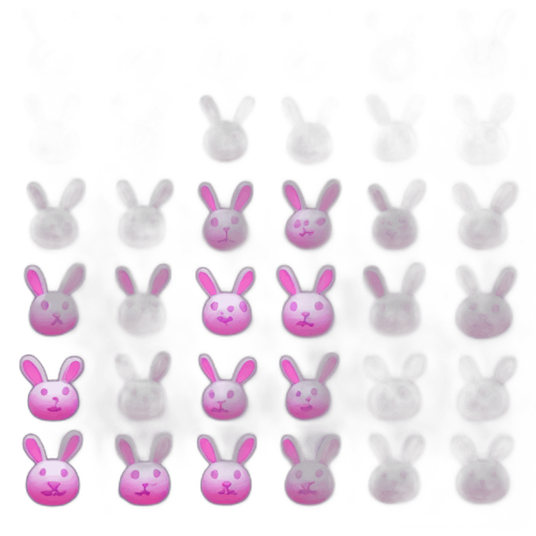 neon rabbit ball emoji