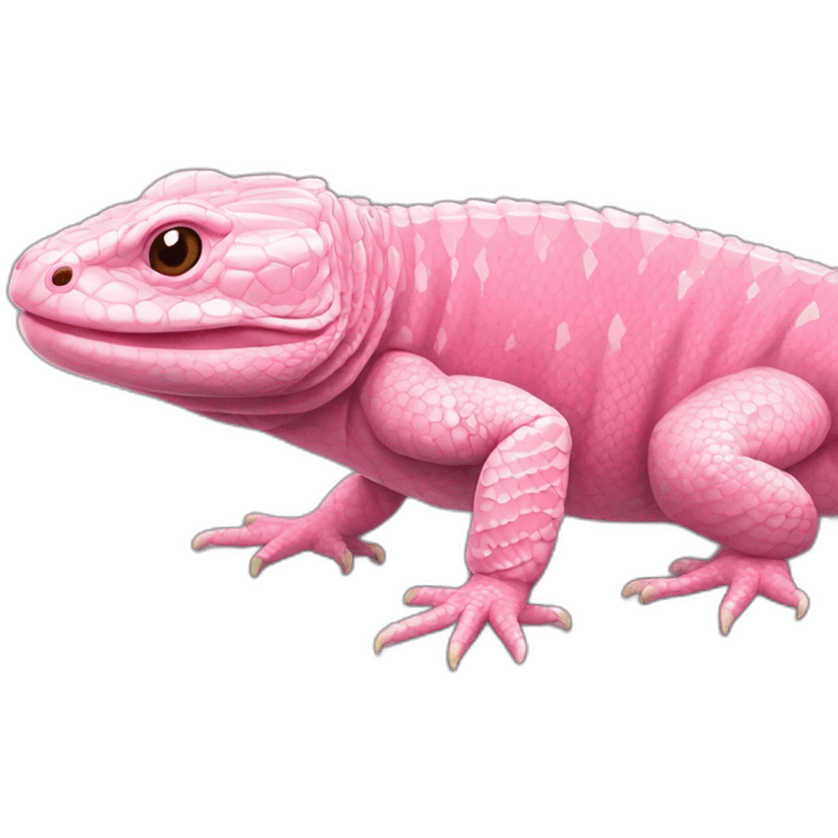 fat pink tegu lizard emoji