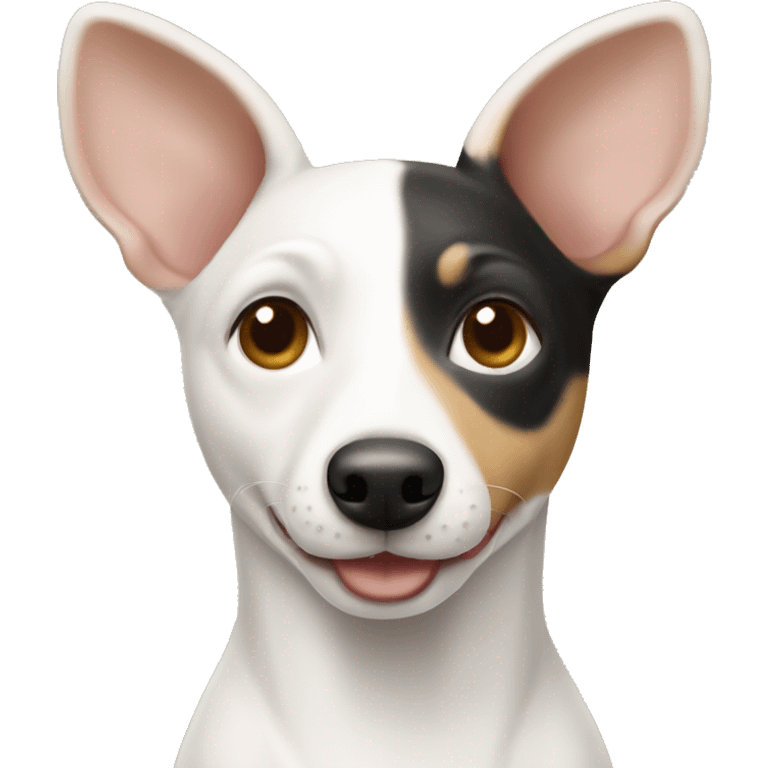 White and beige rat terrier emoji