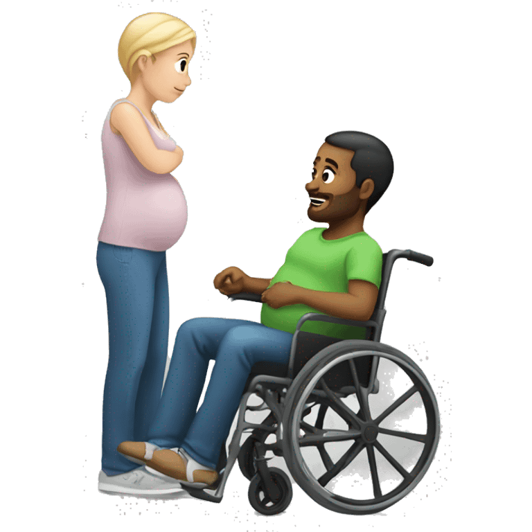 pregnant man in a wheelchair emoji