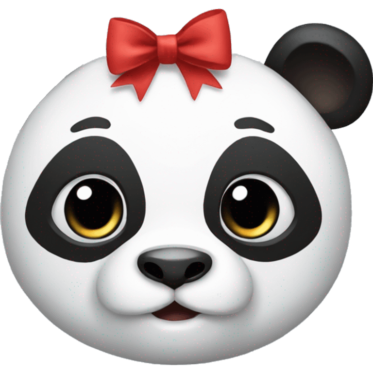 Panda with bow emoji