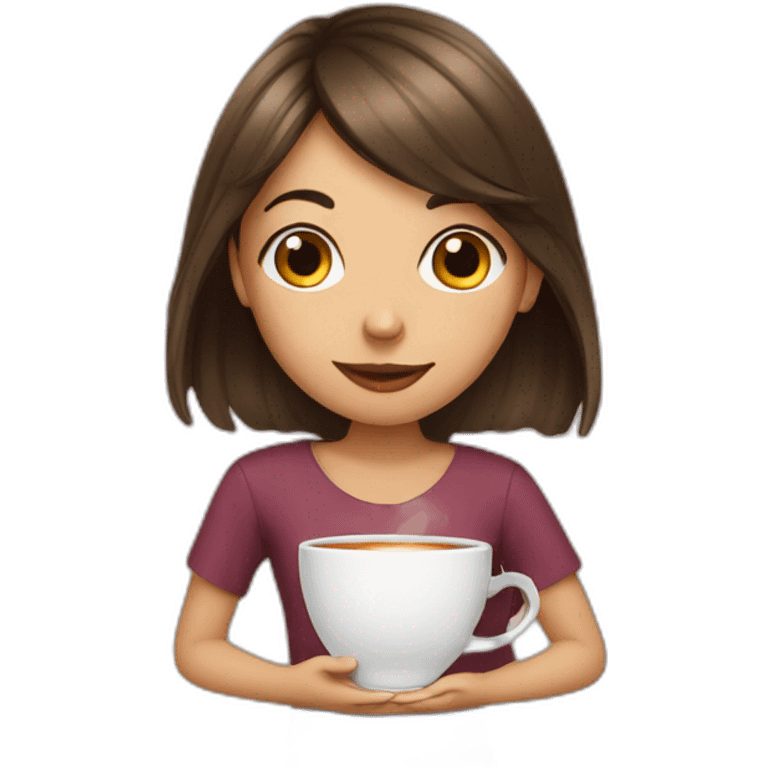 Girl with tea emoji