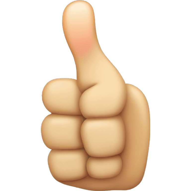 Thumbs up emoji in a clean, vector style, with a big, approving smile. emoji