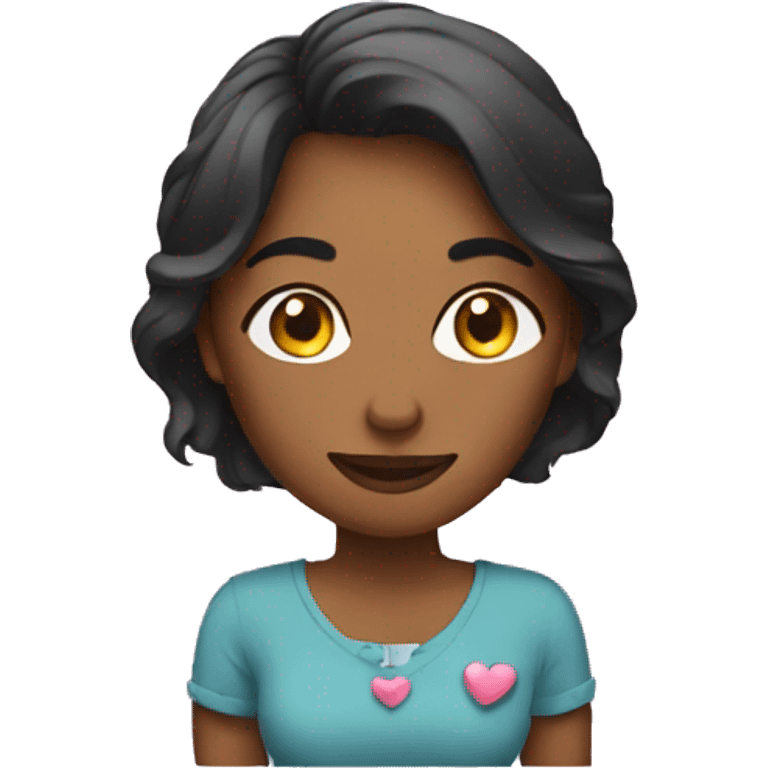 A woman that is in love emoji