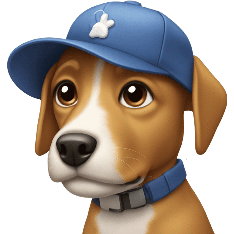 Dog with basecap emoji