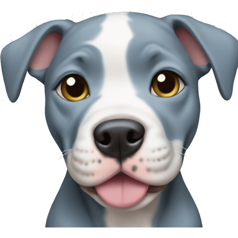 Blue pitbull puppy  emoji