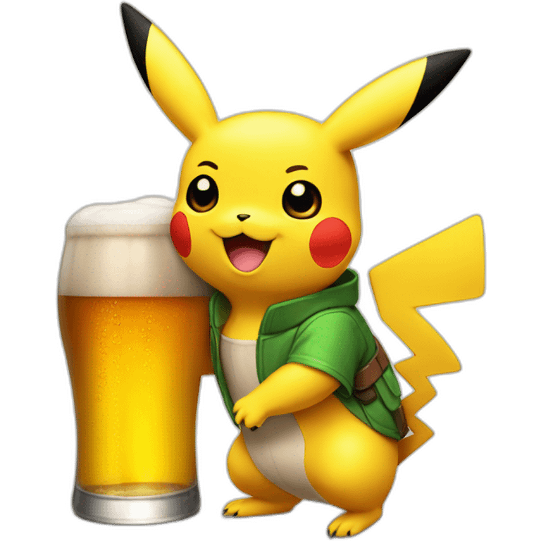 Pikachu bière emoji