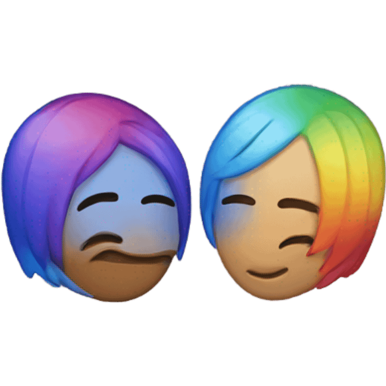 Gay kissing emoji