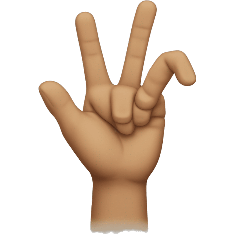 Three finger salute with 5 finger hand emoji