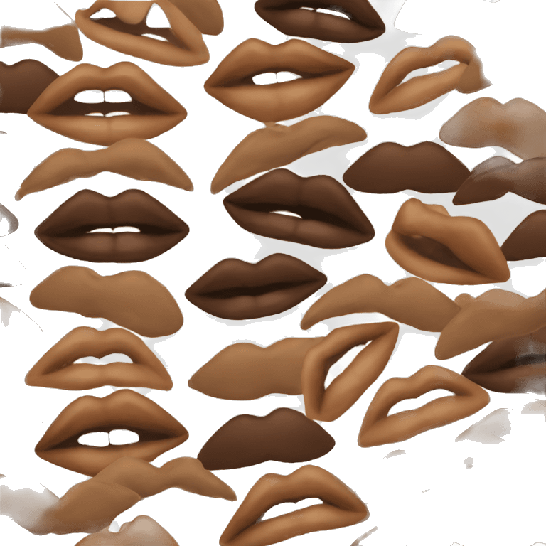 Brown lips  emoji