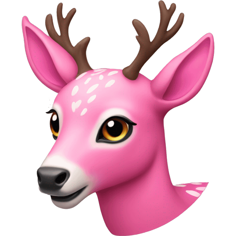 pink deer emoji