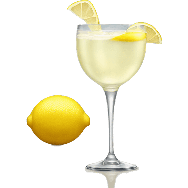 French 75 cocktail realistic emoji