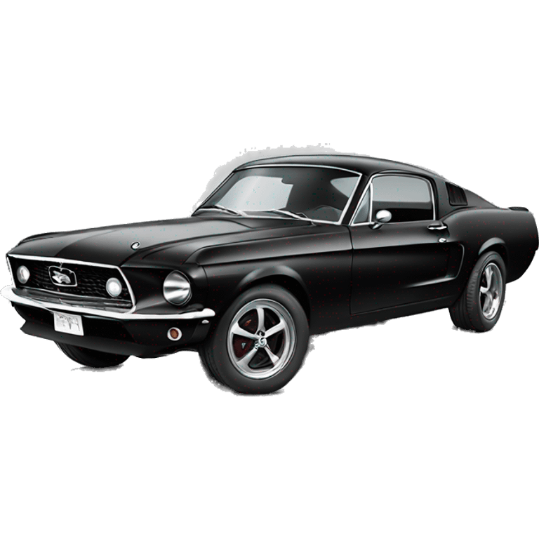 1967 black Mustang  emoji