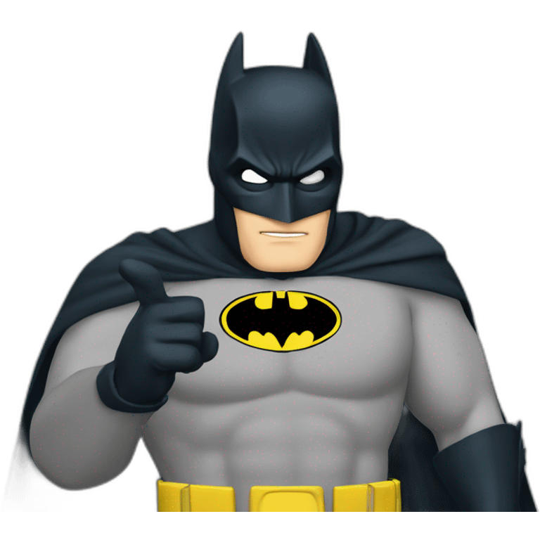 batman with salute gesture  emoji