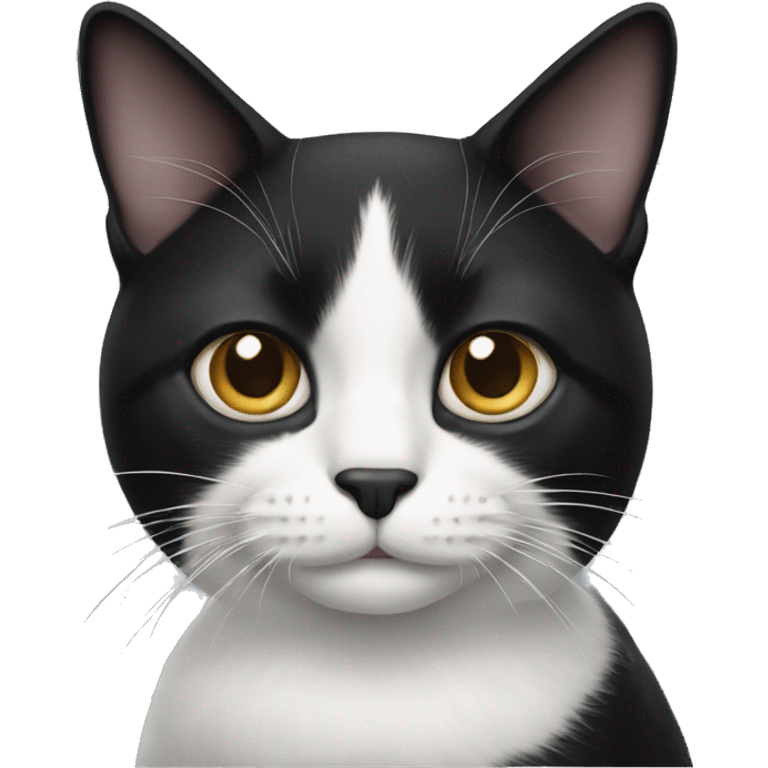 Black and white cat emoji