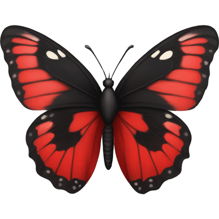 red and black butterfly emoji