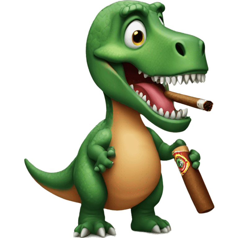 Dinosaur with cigar  emoji