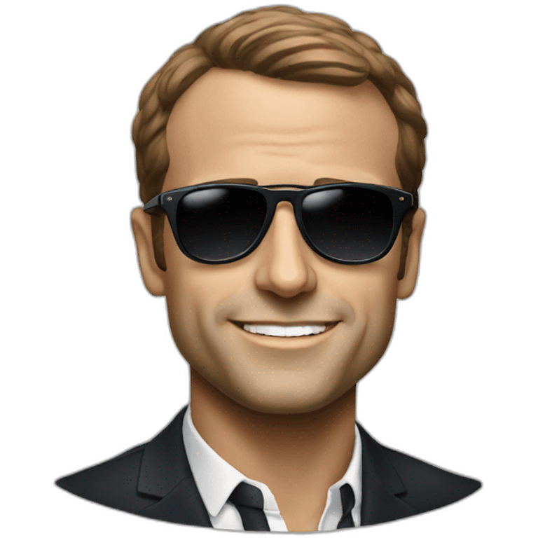 Macron with sunglasses  emoji