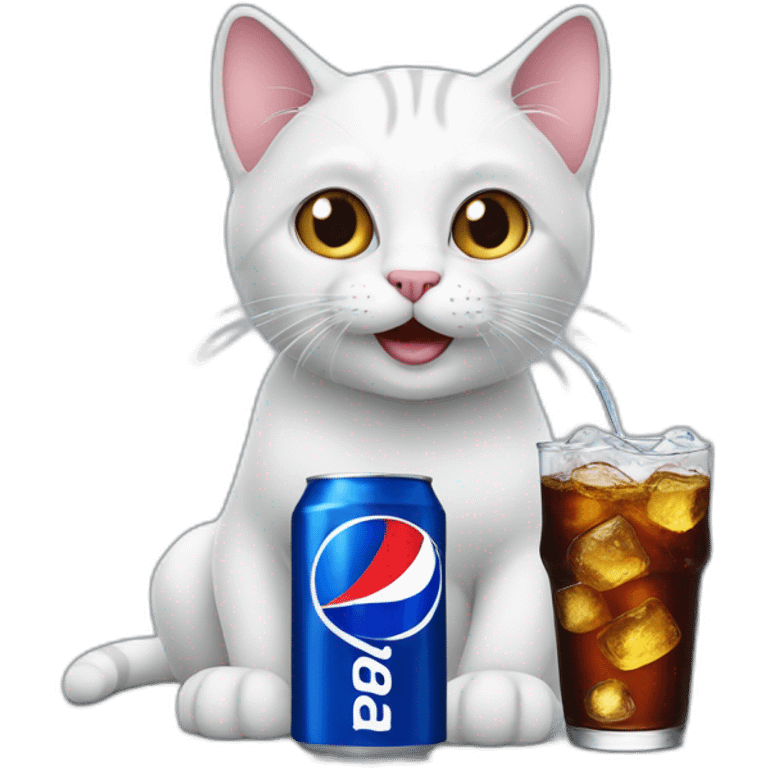 Cat drink pepsi emoji