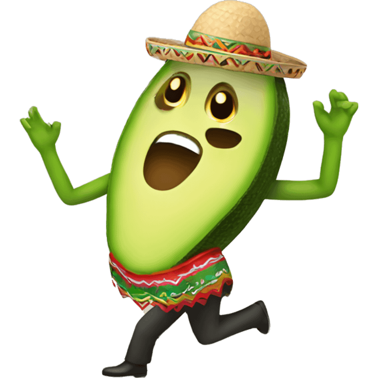 Dancing Mexican avocado emoji emoji