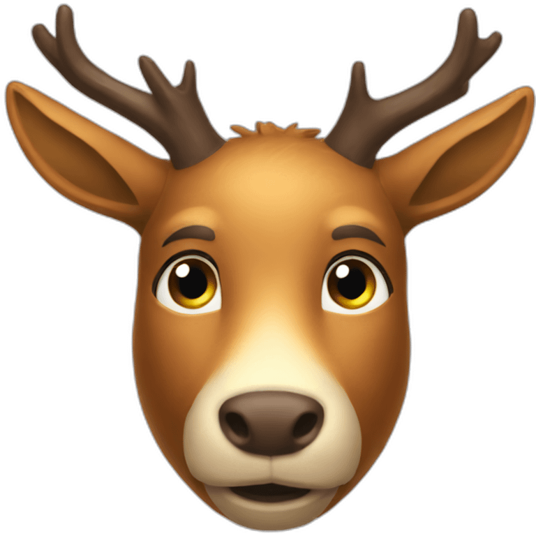 Mechanical deer hair horce emoji