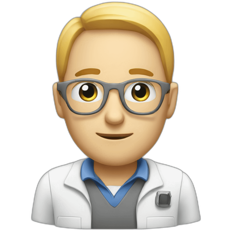 A overworked white male tech support engineer emoji