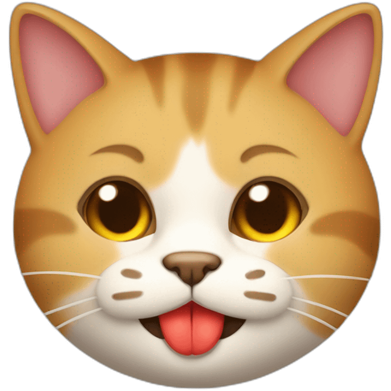 Gato con manzana  emoji