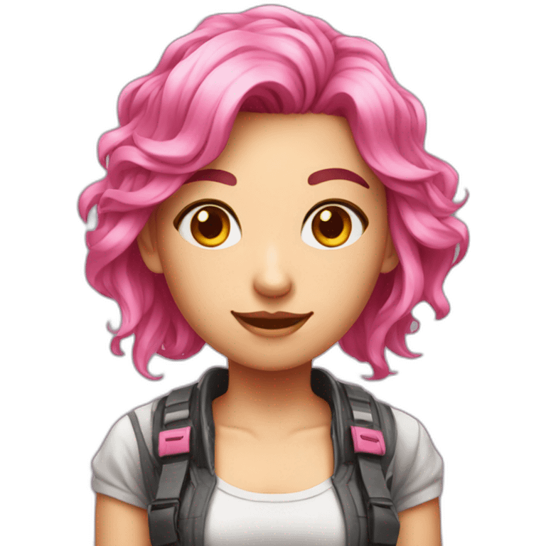 pink hair gamer girl emoji