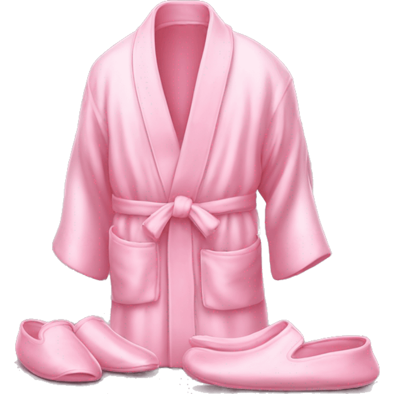 Light pink silk slippers and robe emoji