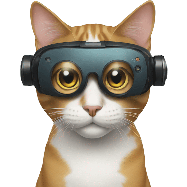 Cat with vr emoji