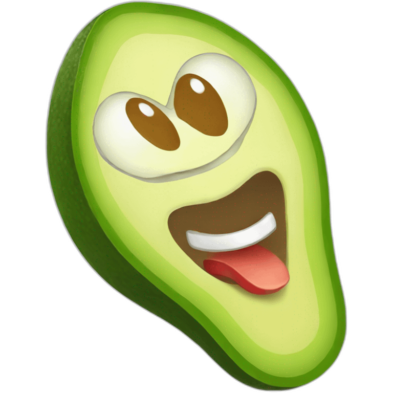 Avocado which smile and have heart bone emoji