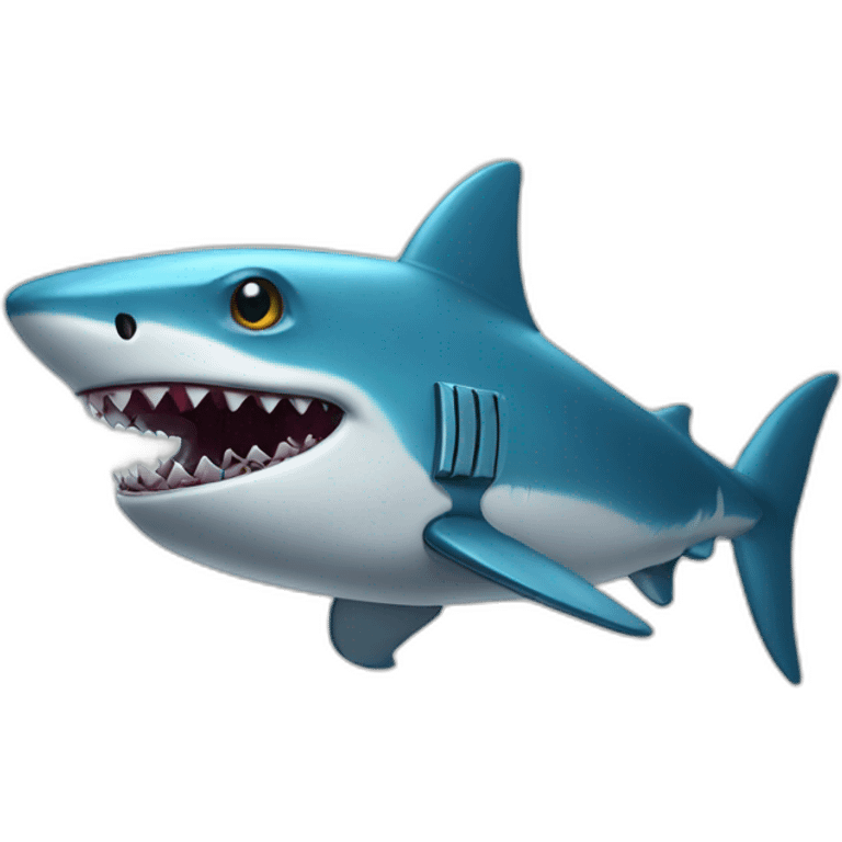 Robot shark emoji