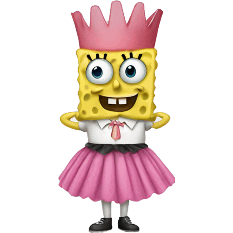 SpongeBob wearing a tutu emoji