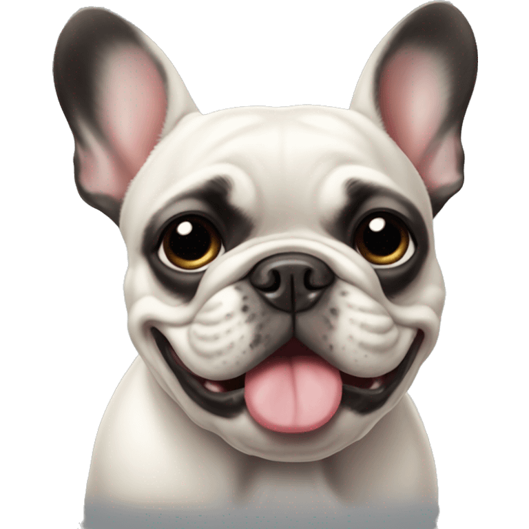 A French bulldog that is very stinky emoji