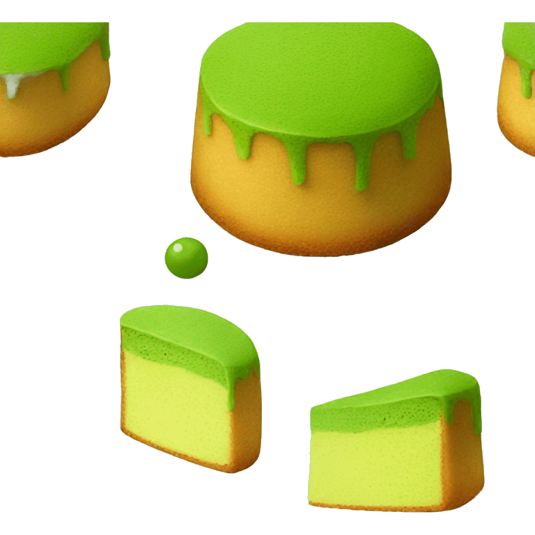 matcha sponge cake emoji