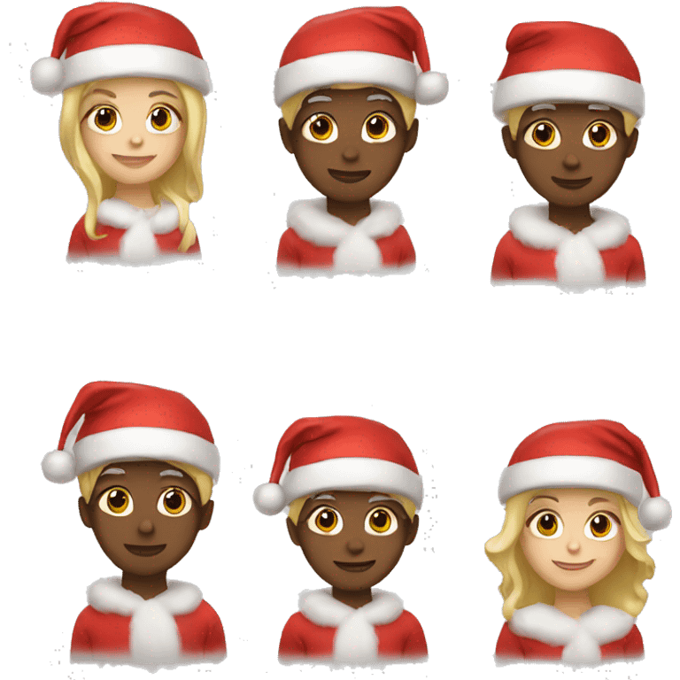 Blond wearing a Santa hat in a Santa costume  emoji