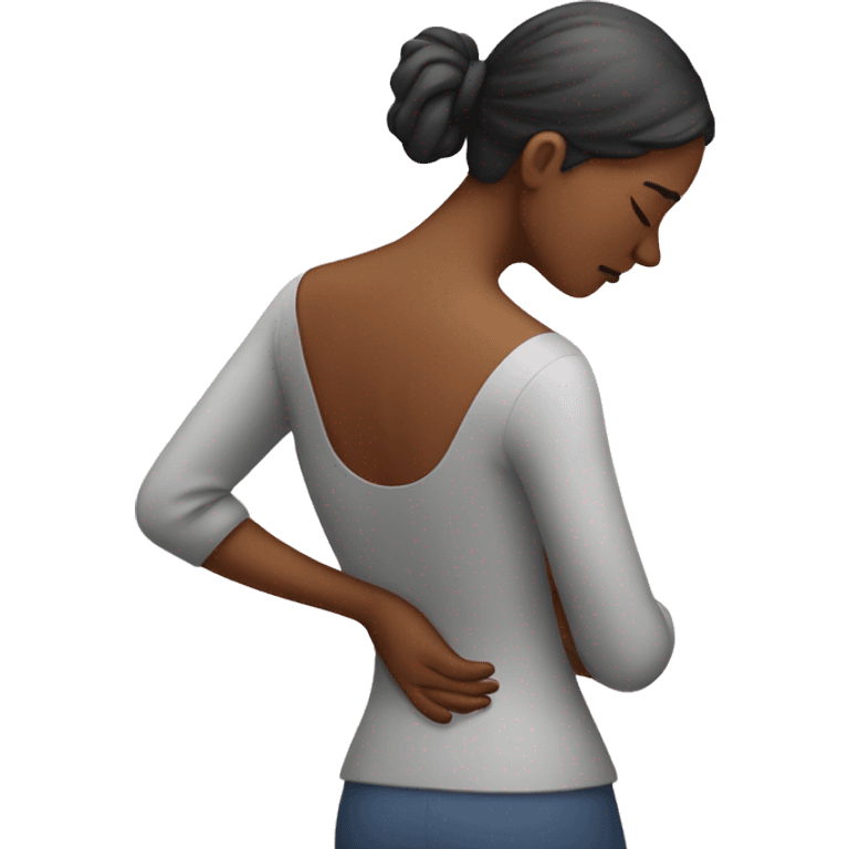 Woman with back ache emoji