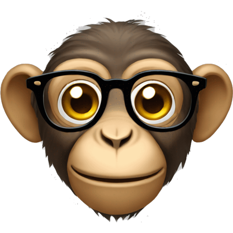 Monkey wearing glasses emoji