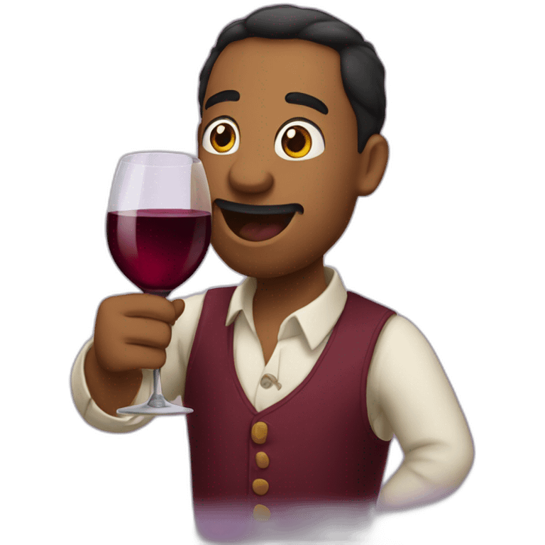 Yea drinking wine emoji