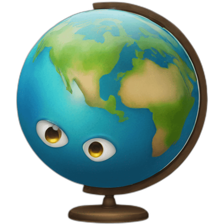 globe with eyes emoji