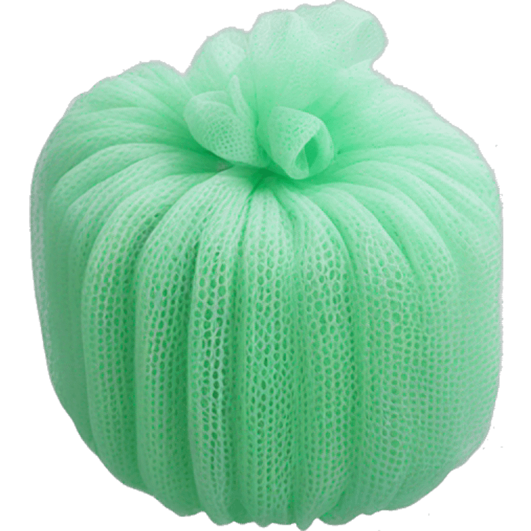 Synthetic mesh loofah emoji