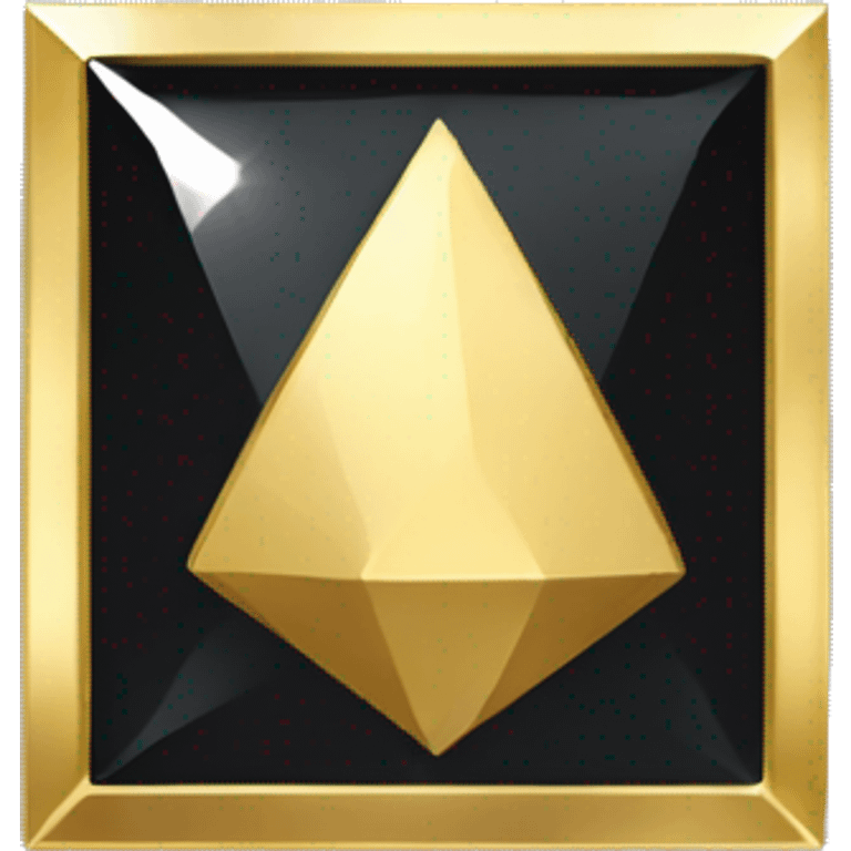 gold and Black diamond youtube playbutton -- COLOR PALETTE ICON emoji