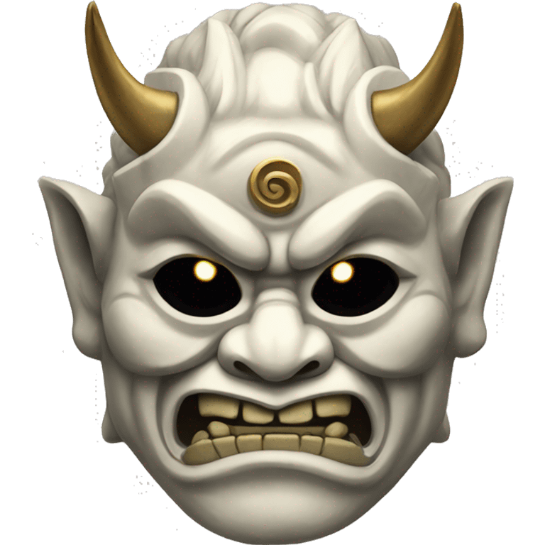 marble japanese oni mask emoji