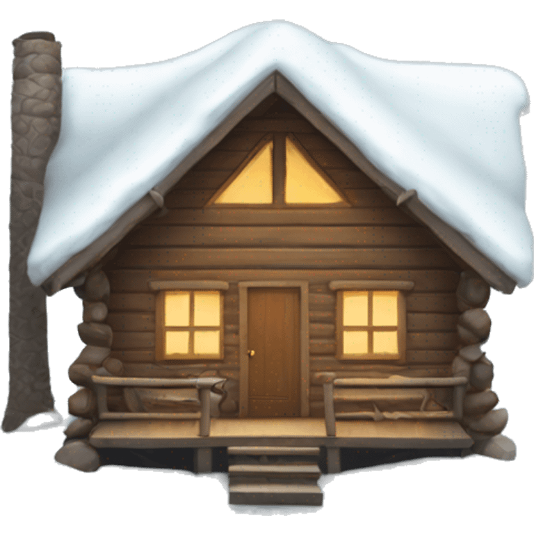 Cozy cabin winter emoji