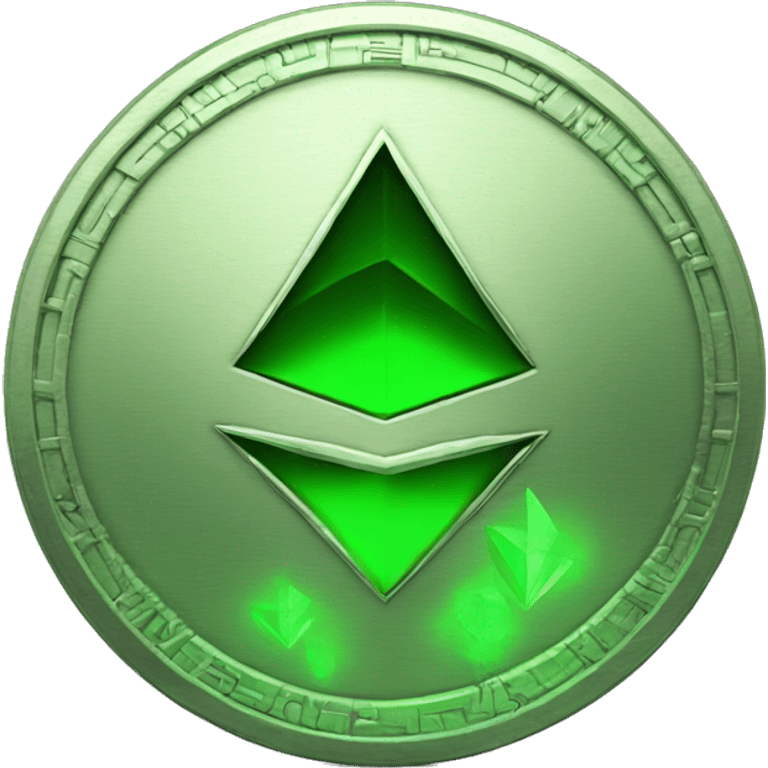 Ethereum green crypto coin emoji