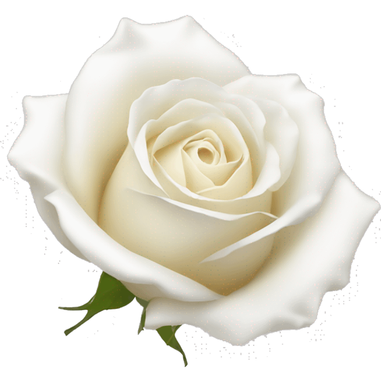 beautiful white rose  emoji