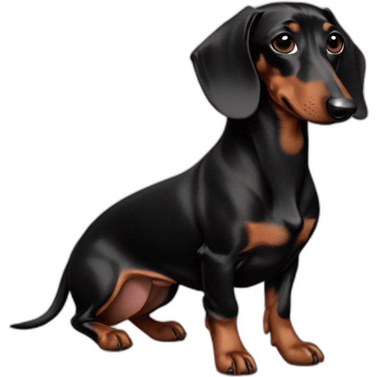 dachshund-black emoji