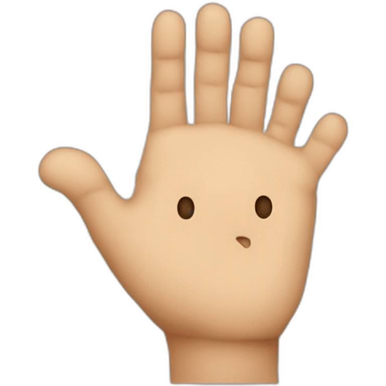 A hand with a grandpa face pointing at me emoji