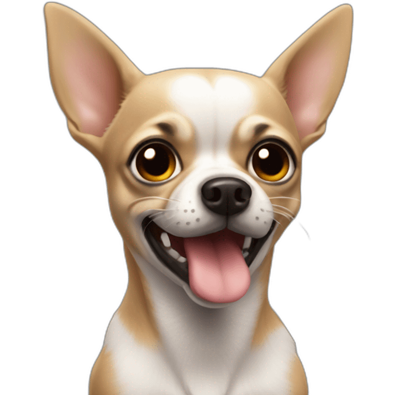 chihuahua NEGRO gritando emoji